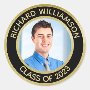 Classic Sticker Graduate 2024 Photo Name
