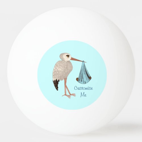 Classic Stork Blue 2 Ping Pong Ball