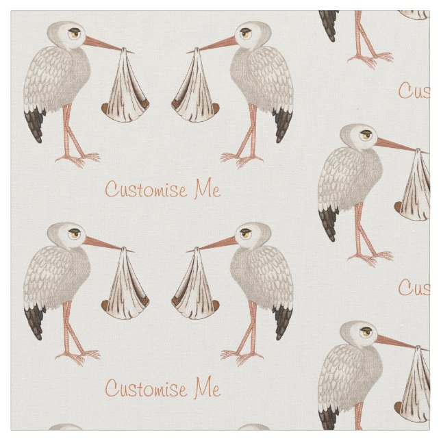 Classic Stork (Neutral) 2 Fabric (Close Up)