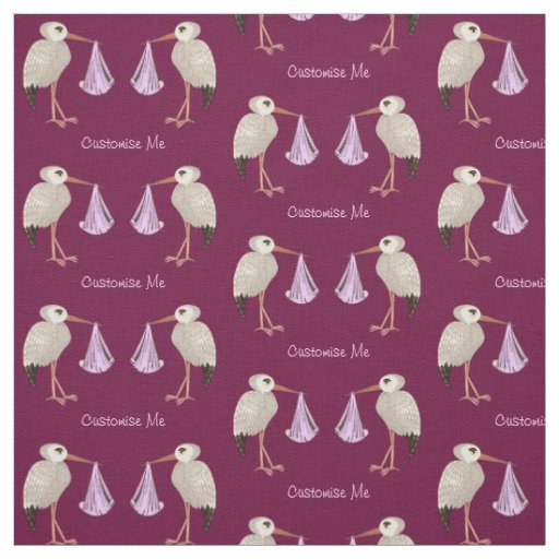 Classic Stork (Pink) 1 Fabric