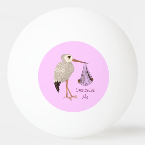 Classic Stork Pink 2 Ping Pong Ball