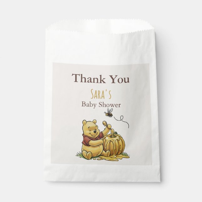 Classic Storybook Bear Baby Shower Favor Bag (Front)