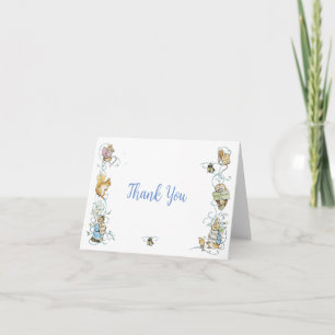Classic Storybook Bunny Rabbit Baby Shower Letterpress Thank You Card