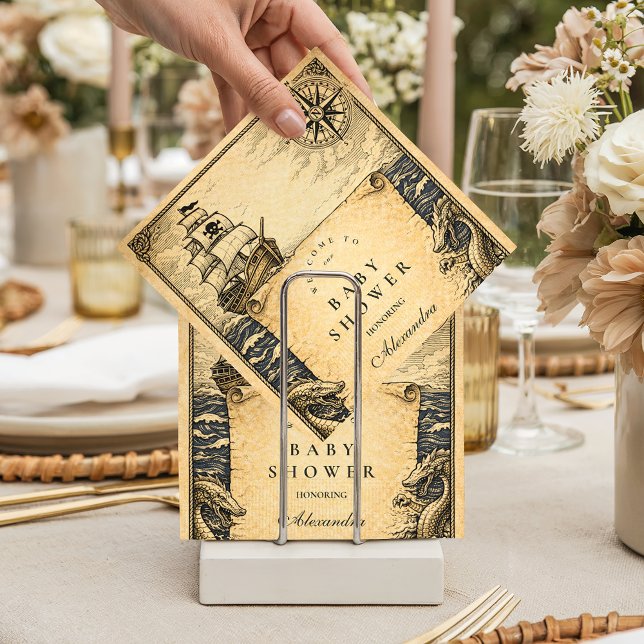 Classic Storybook Pirate Baby Shower Napkins (Creator Uploaded)