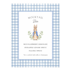 Classic Storybook Rabbit Baby Shower Mocktail Bar Poster
