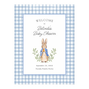 Classic Storybook Rabbit Baby Shower Welcome Poster