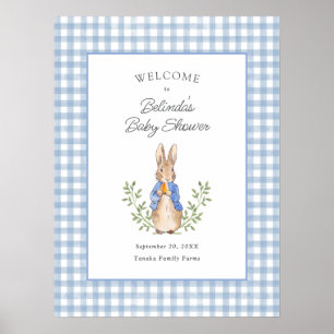 Classic Storybook Rabbit Baby Shower Welcome Poster