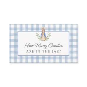 Classic Storybook Rabbit Blue Guessing Game Card