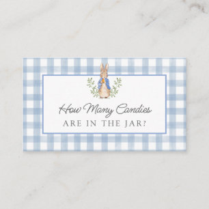 Classic Storybook Rabbit Blue Guessing Game Card
