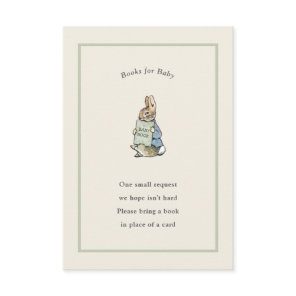 Classic Storybook Rabbit Gingham Vintage Baby Enclosure Card