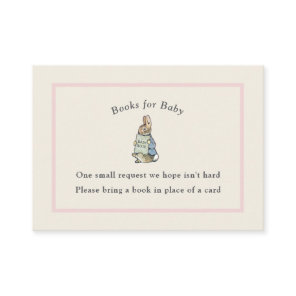 Classic Storybook Rabbit Gingham Vintage Baby Enclosure Card
