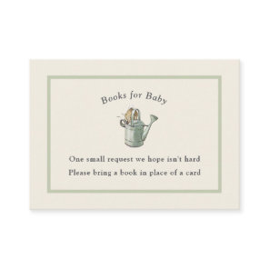 Classic Storybook Rabbit Gingham Vintage Baby Enclosure Card