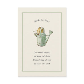 Classic Storybook Rabbit Gingham Vintage Baby Enclosure Card