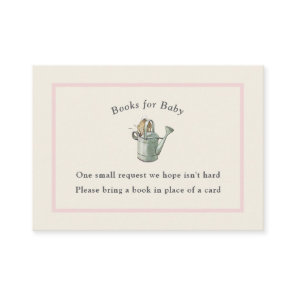 Classic Storybook Rabbit Gingham Vintage Baby Enclosure Card