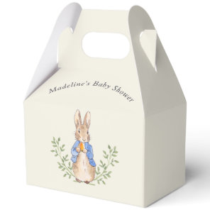 Classic Storybook Rabbit Gingham Vintage Baby Favor Boxes