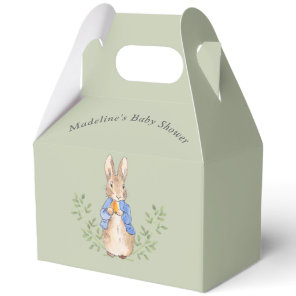 Classic Storybook Rabbit Gingham Vintage Baby Favor Boxes