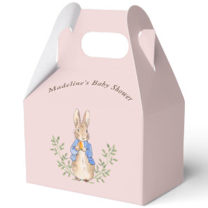 Classic Storybook Rabbit Gingham Vintage Baby Favor Boxes