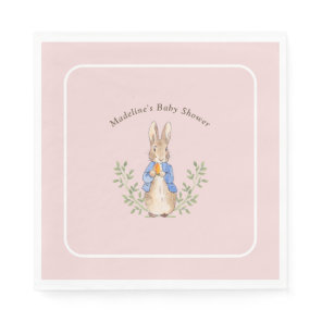 Classic Storybook Rabbit Gingham Vintage Baby Napkins