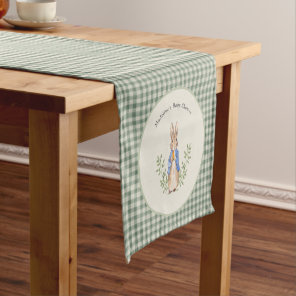 Classic Storybook Rabbit Sage Shower Table Runner