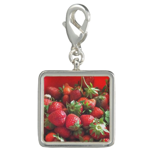 Classic Strawberries red fruit red berries Charm (Front)