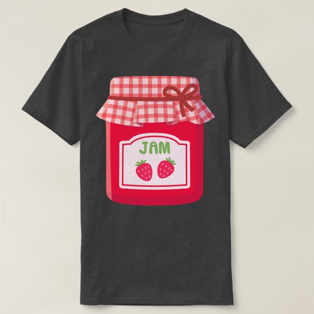 Classic Strawberry Jam Bottle T-Shirt (Design Front)