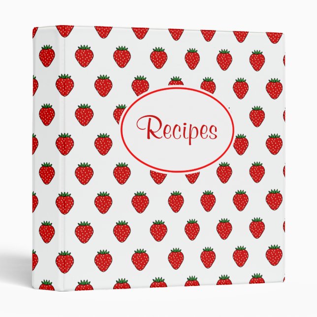Classic Strawberry Recipe Binder (Front/Spine)
