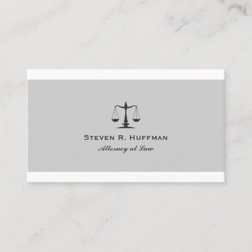 Classic Stripe Attorney at law Justice Scale Business Card