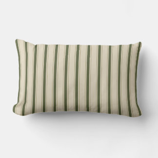 Classic Stripe Cozy Seasonal Home Olive Grove Lumbar Pillow