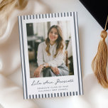 Classic Stripe Graduation Letterpress Photo Cards<br><div class="desc">Announce your graduate's big achievement with this classic stripe letterpress photo card announcement.</div>