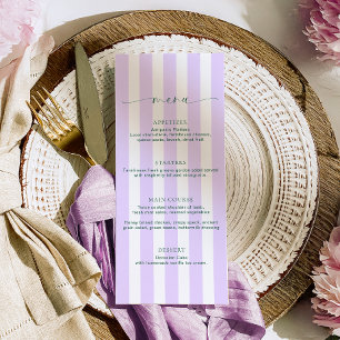Classic Stripe Lilac Menu