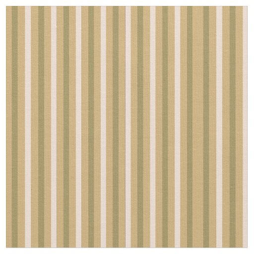 Classic Stripe Olive Green and Cream Fabric