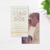 Classic Stripe Stag & Doe Ticket, Gold (Desk)