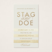 Classic Stripe Stag & Doe Ticket, Gold (Front)