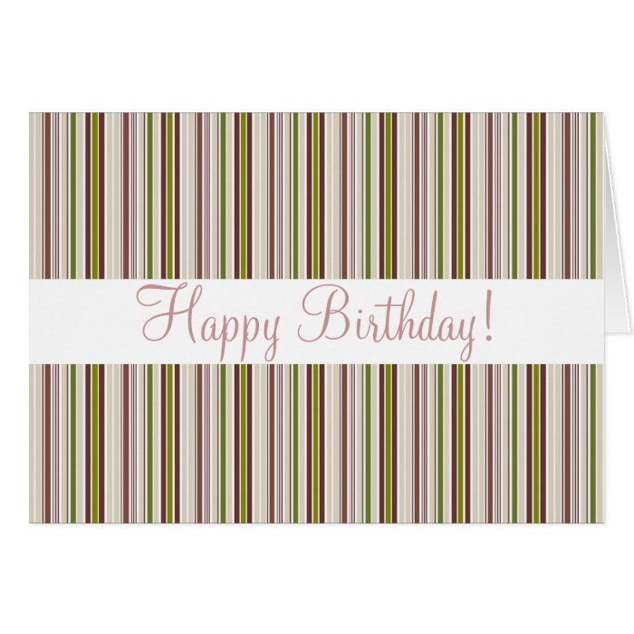 Classic Stripes "Birthday Card"