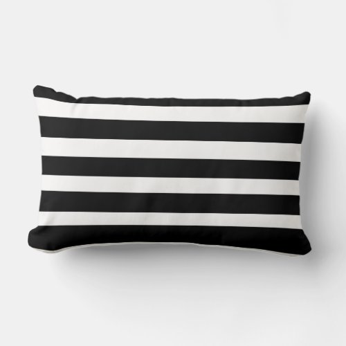 Classic Stripes Black and White Throw Pillow