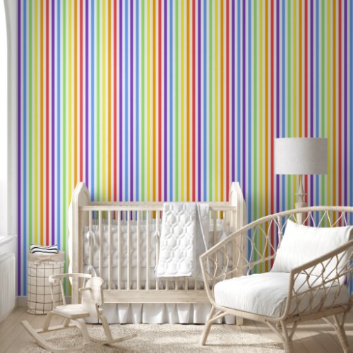 Classic Stripes Rainbow Retro Candy Stripes Wallpaper