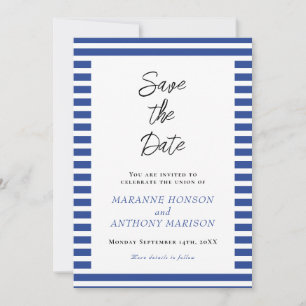 Classic Stripes Save the Date Invitation