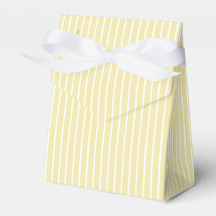 Classic Stripes White - Butter Yellow Favor Boxes