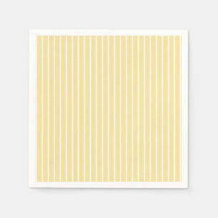 Classic Stripes White - Canary Yellow Napkins