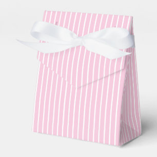 Classic Stripes White - Light Pink Favor Boxes