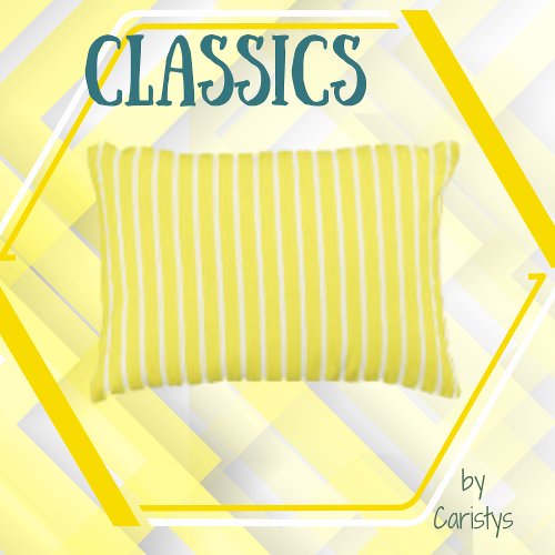 Classic Stripes Yellow and White  Accent Pillow