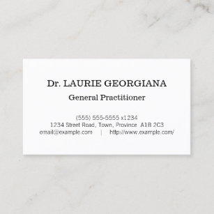 Classic Style Healthcare Specialist Business Card