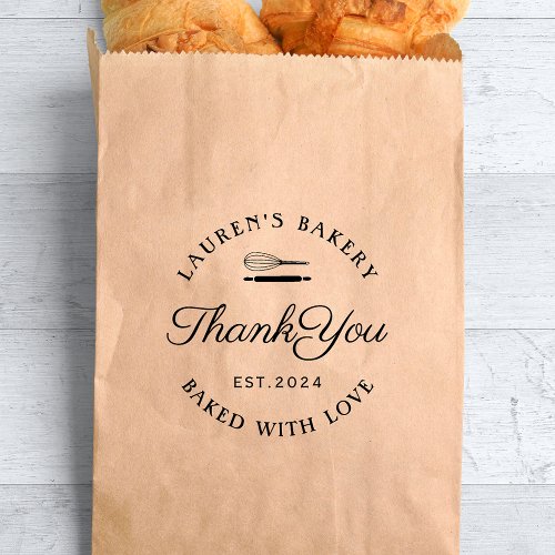 Classic Style Home Bakery Logo Thank You Self_inking Stamp
