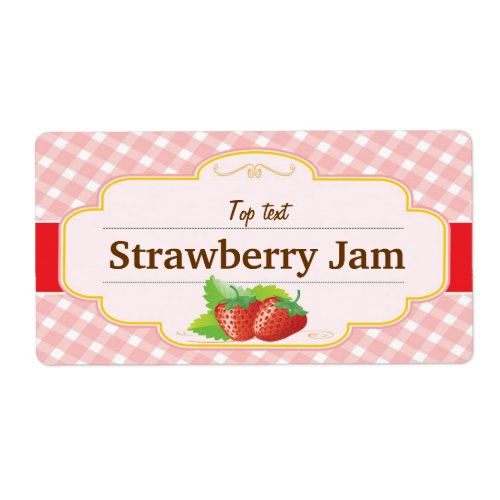 Classic Style Jam Jelly Strawberry Label