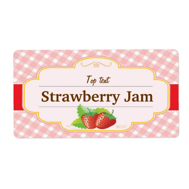 Classic Style Jam Jelly Strawberry Label (Front)