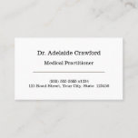 [ Thumbnail: Classic Style Medical Professional Business Card ]