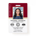 Classic Style Notary Signing Agent ID Burgundy