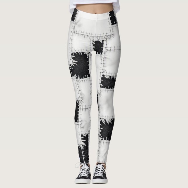  classic style rough stitching legging  (Front)