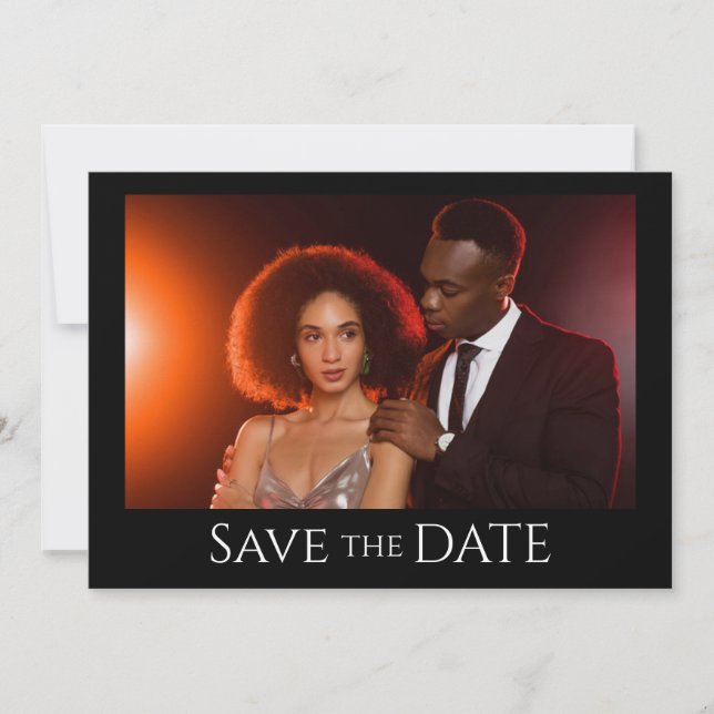  Classic Style Save The Date Flat Card (Front)
