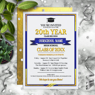 Classic Style School Colors Class Reunion Invitati Invitation